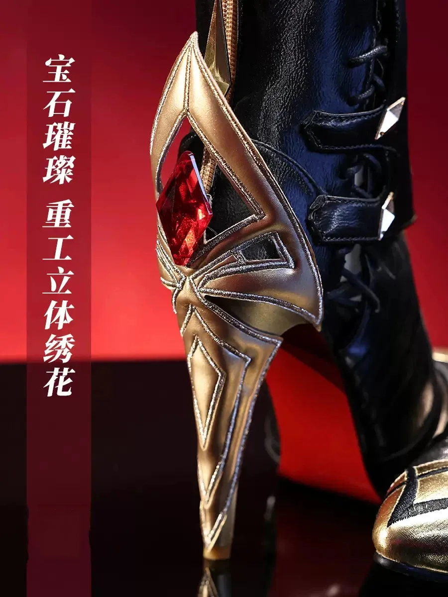 Cos Genshin Impact Anime Game Cosplay The Knave Arlecchino Boots