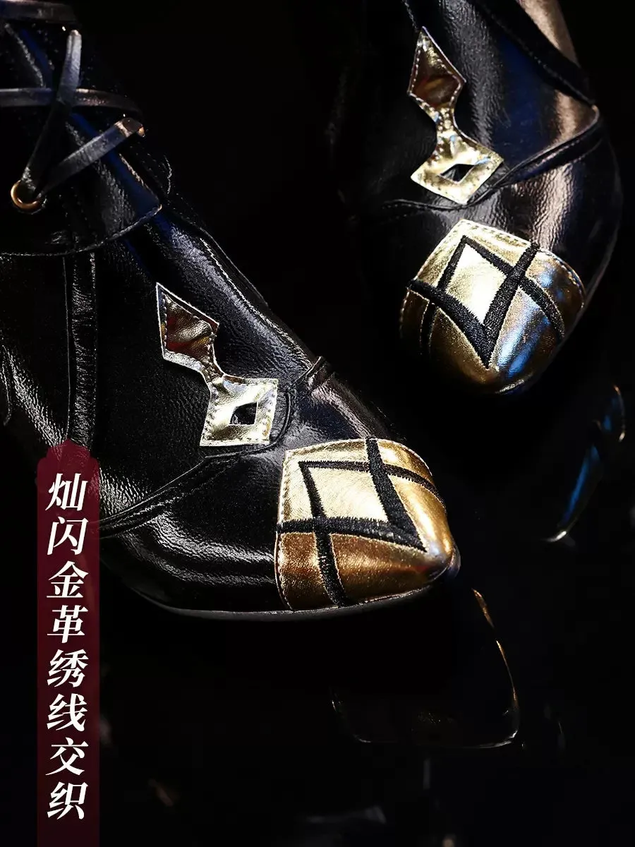 Cos Genshin Impact Anime Game Cosplay The Knave Arlecchino Boots