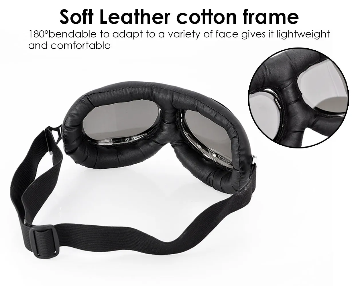 Cosplay Goggles Steampunk Motorcycle Goggles Costume Retro Pilot Style Goggles