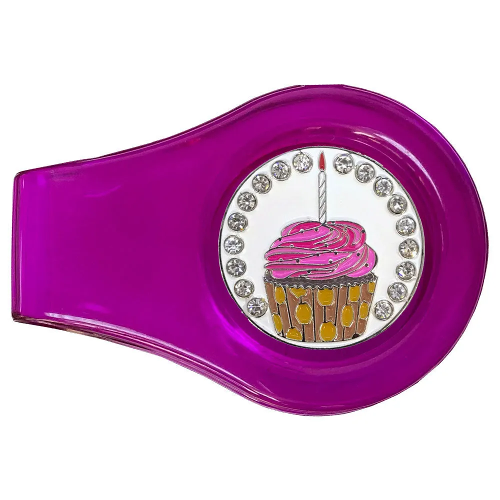 Cupcake Golf Ball Marker With Colored Clip