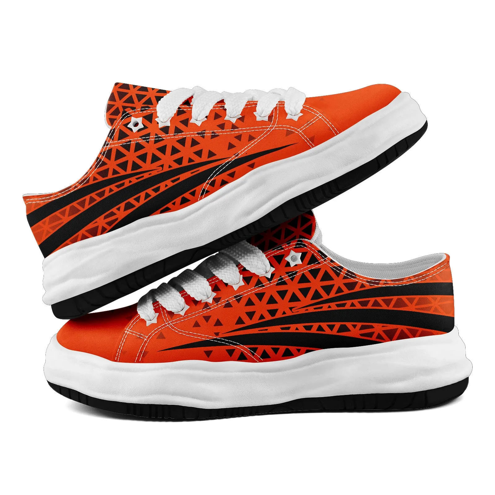 Custom Black Orange Ohio Shoes Personalized Sneaker FN038-D023003-6