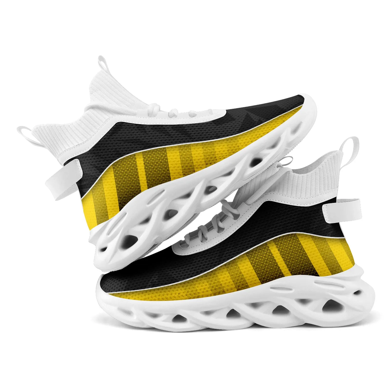 Custom Black Yellow Maxsoul Shoes Personalized Sneaker FN029A-D020158-7