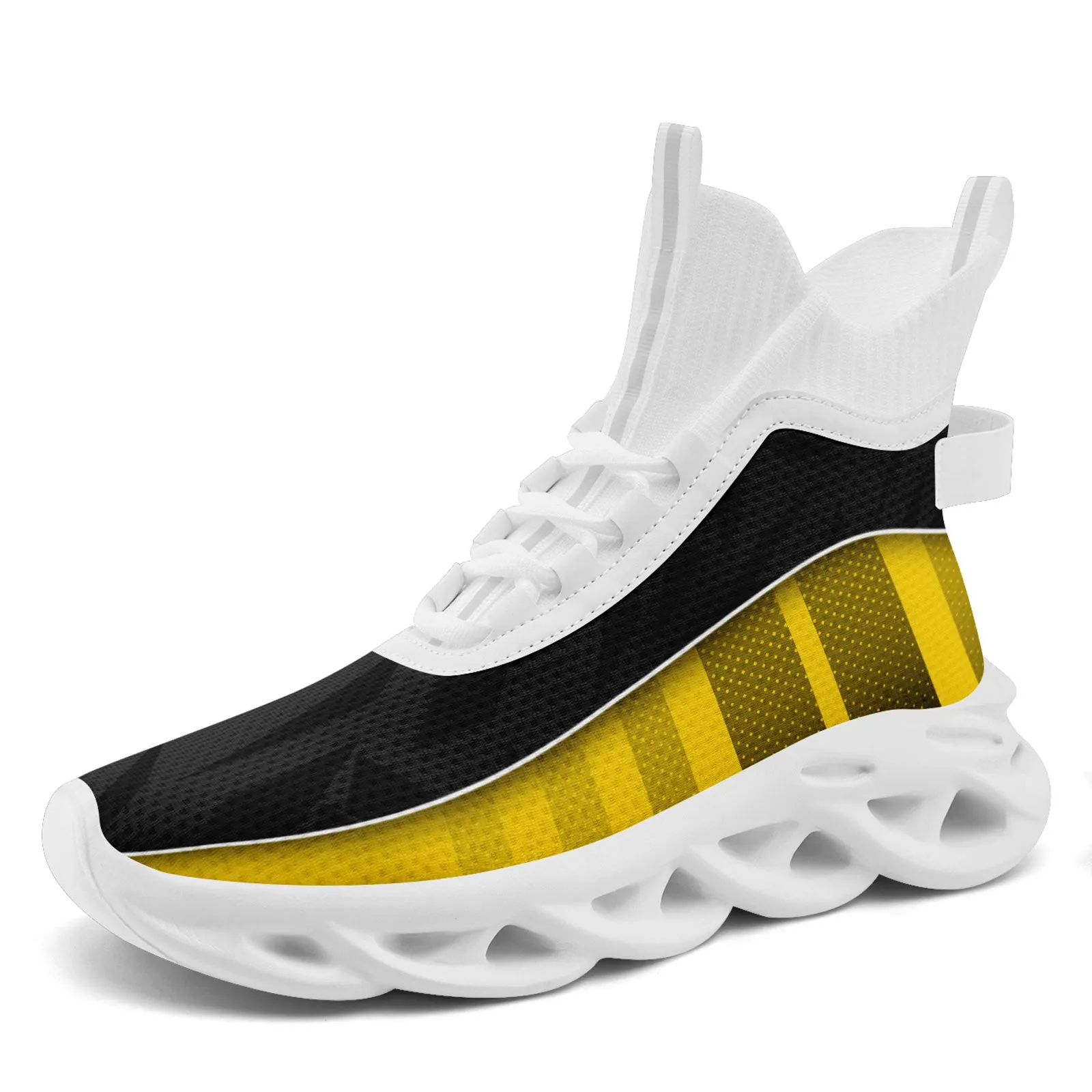 Custom Black Yellow Maxsoul Shoes Personalized Sneaker FN029A-D020158-7