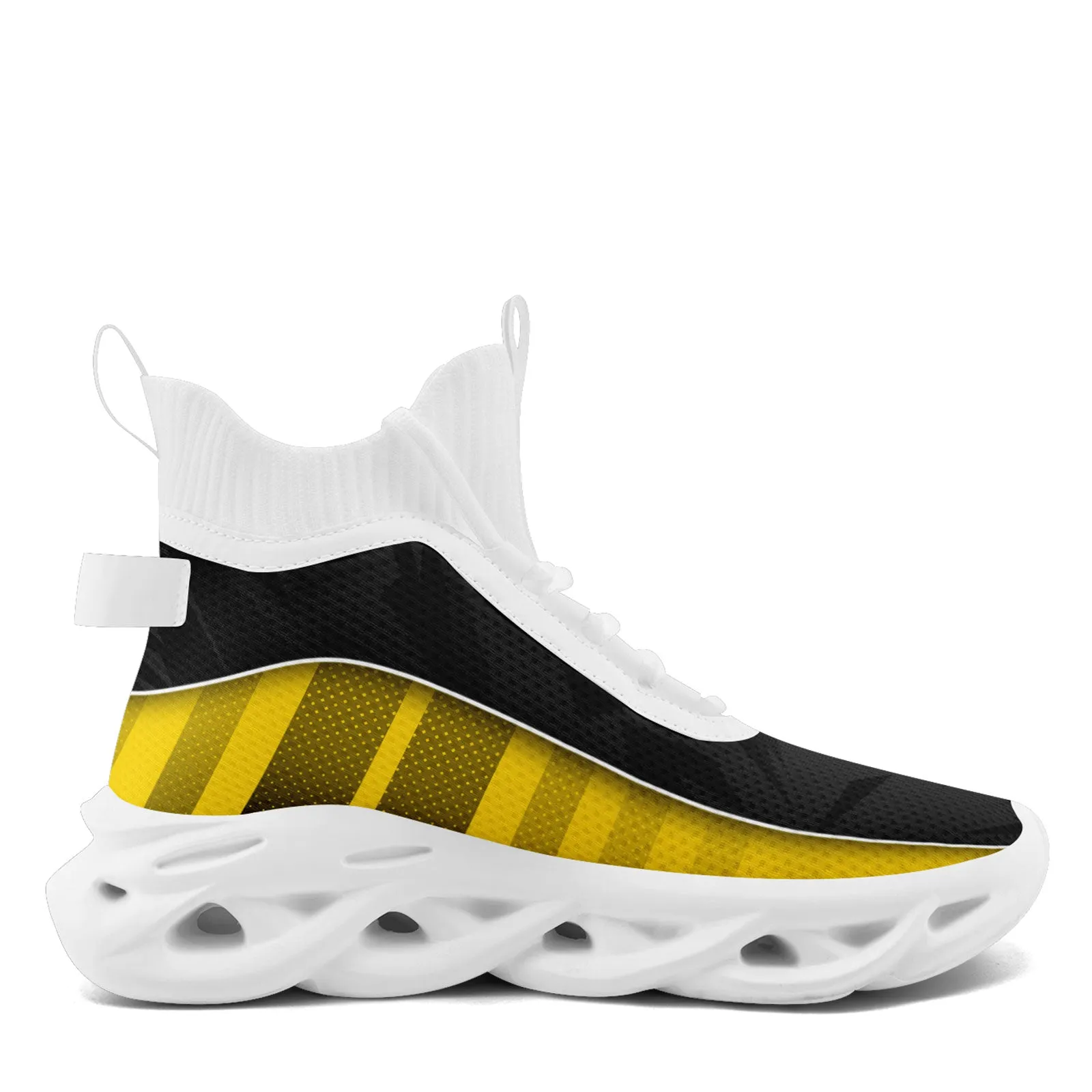 Custom Black Yellow Maxsoul Shoes Personalized Sneaker FN029A-D020158-7