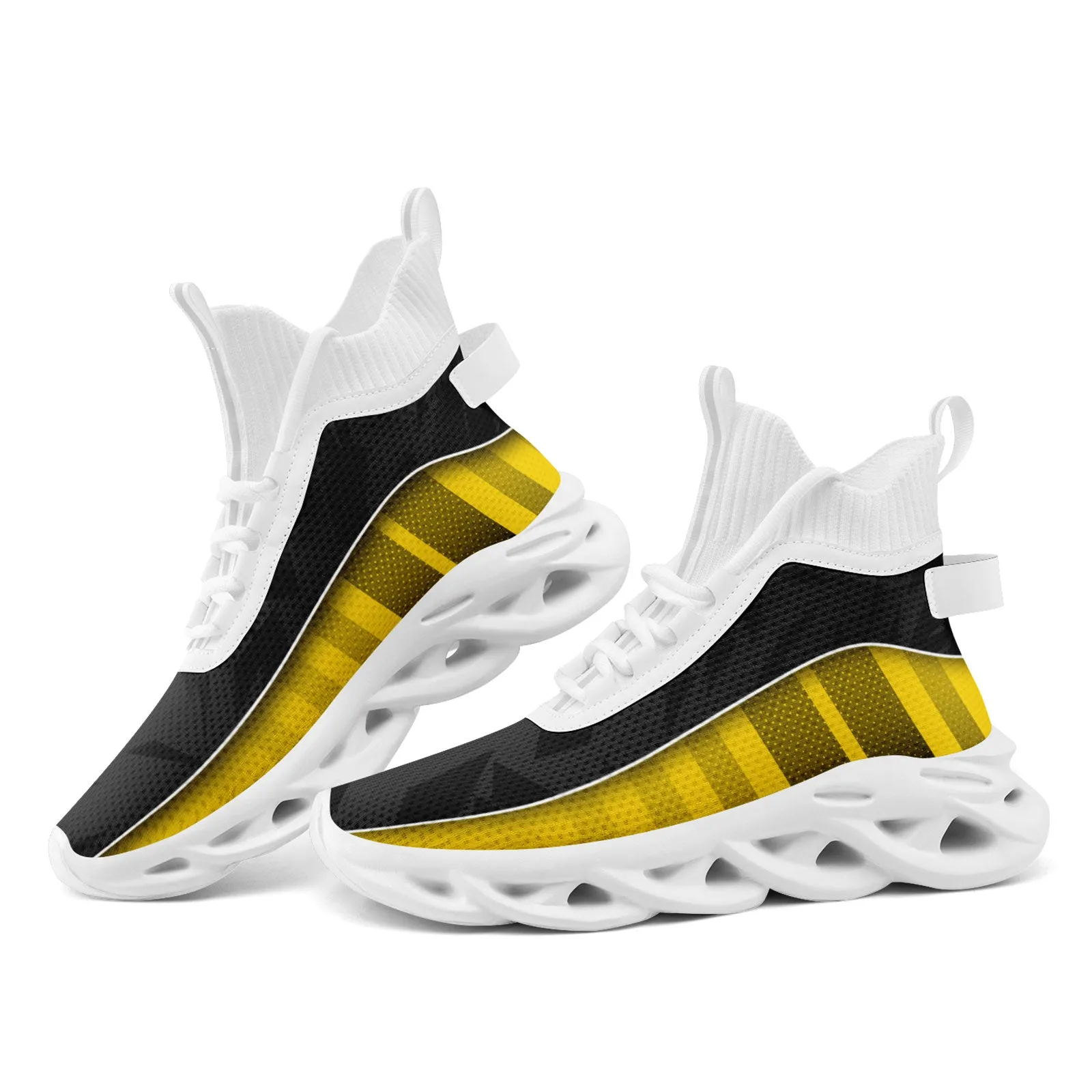 Custom Black Yellow Maxsoul Shoes Personalized Sneaker FN029A-D020158-7