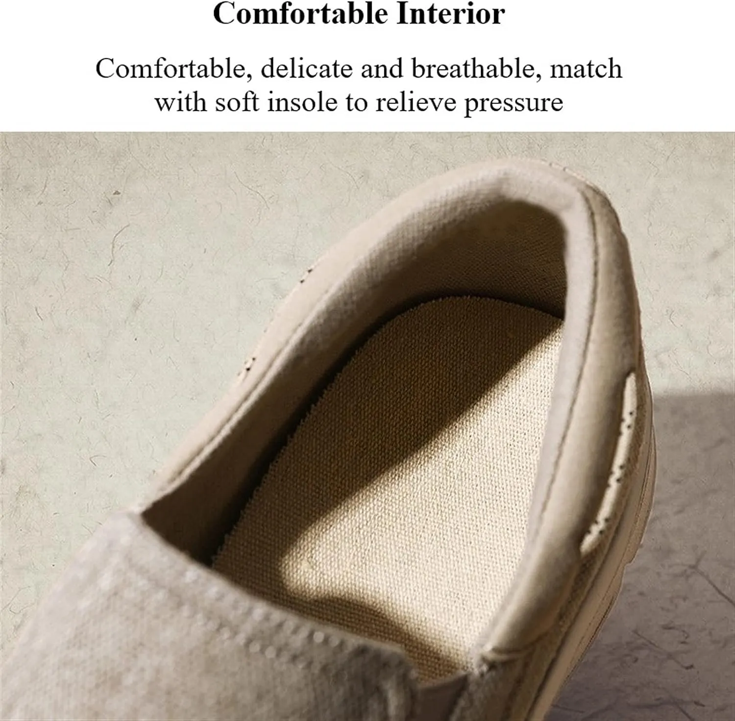 Cuzcare Men Orthopedic Loafers Breathable Canvas Shoes Lightweight Causal Comfortable Walking Shoes