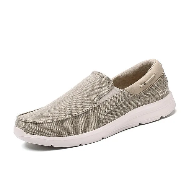 Cuzcare Men Orthopedic Loafers Breathable Canvas Shoes Lightweight Causal Comfortable Walking Shoes