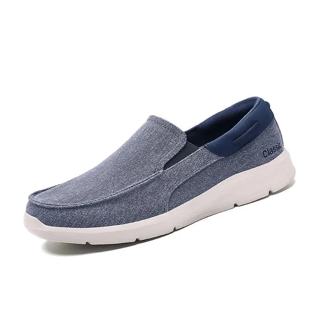 Cuzcare Men Orthopedic Loafers Breathable Canvas Shoes Lightweight Causal Comfortable Walking Shoes