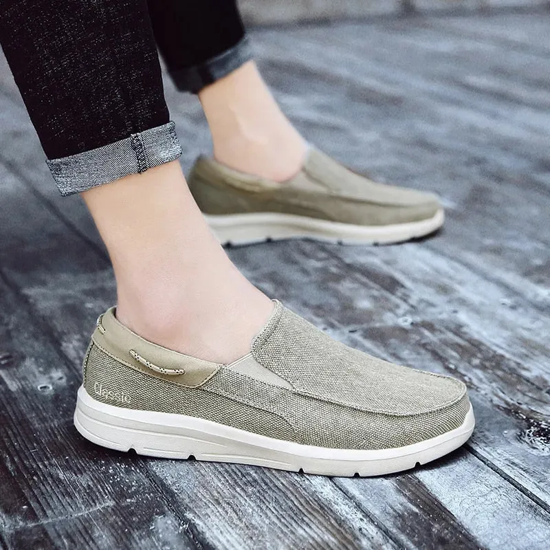 Cuzcare Men Orthopedic Loafers Breathable Canvas Shoes Lightweight Causal Comfortable Walking Shoes