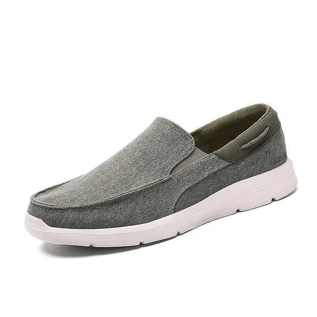 Cuzcare Men Orthopedic Loafers Breathable Canvas Shoes Lightweight Causal Comfortable Walking Shoes