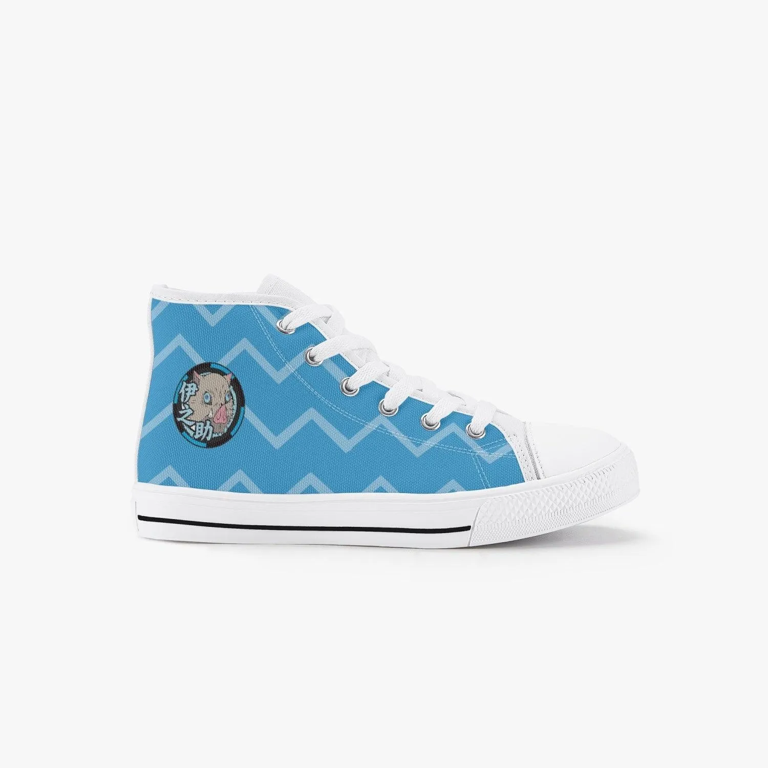 Demon Slayer Inosuke Hashibara Kid’s High-Top Canvas Anime Shoes