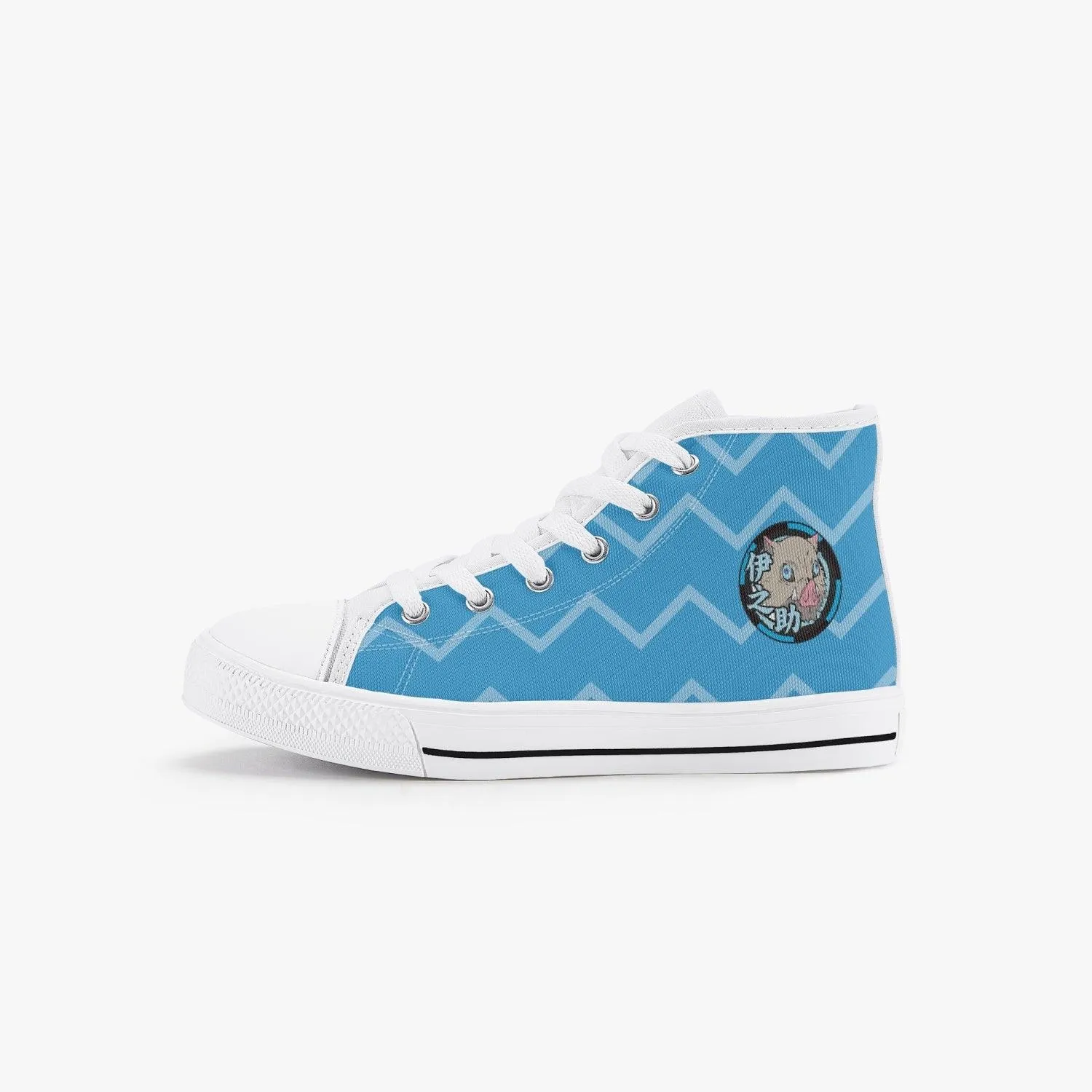 Demon Slayer Inosuke Hashibara Kid’s High-Top Canvas Anime Shoes