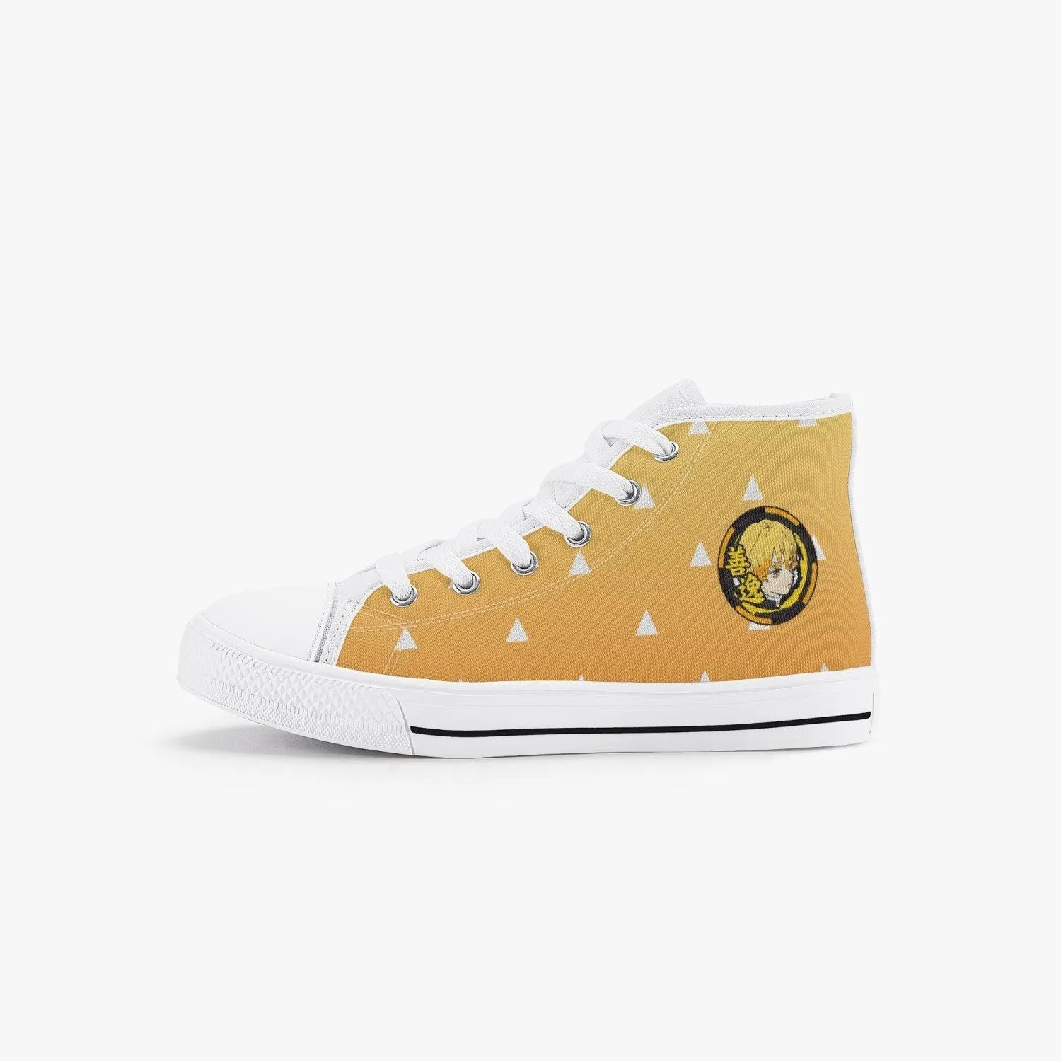 Demon Slayer Zenitsu Agatsuma Kid’s High-Top Canvas Anime Shoes