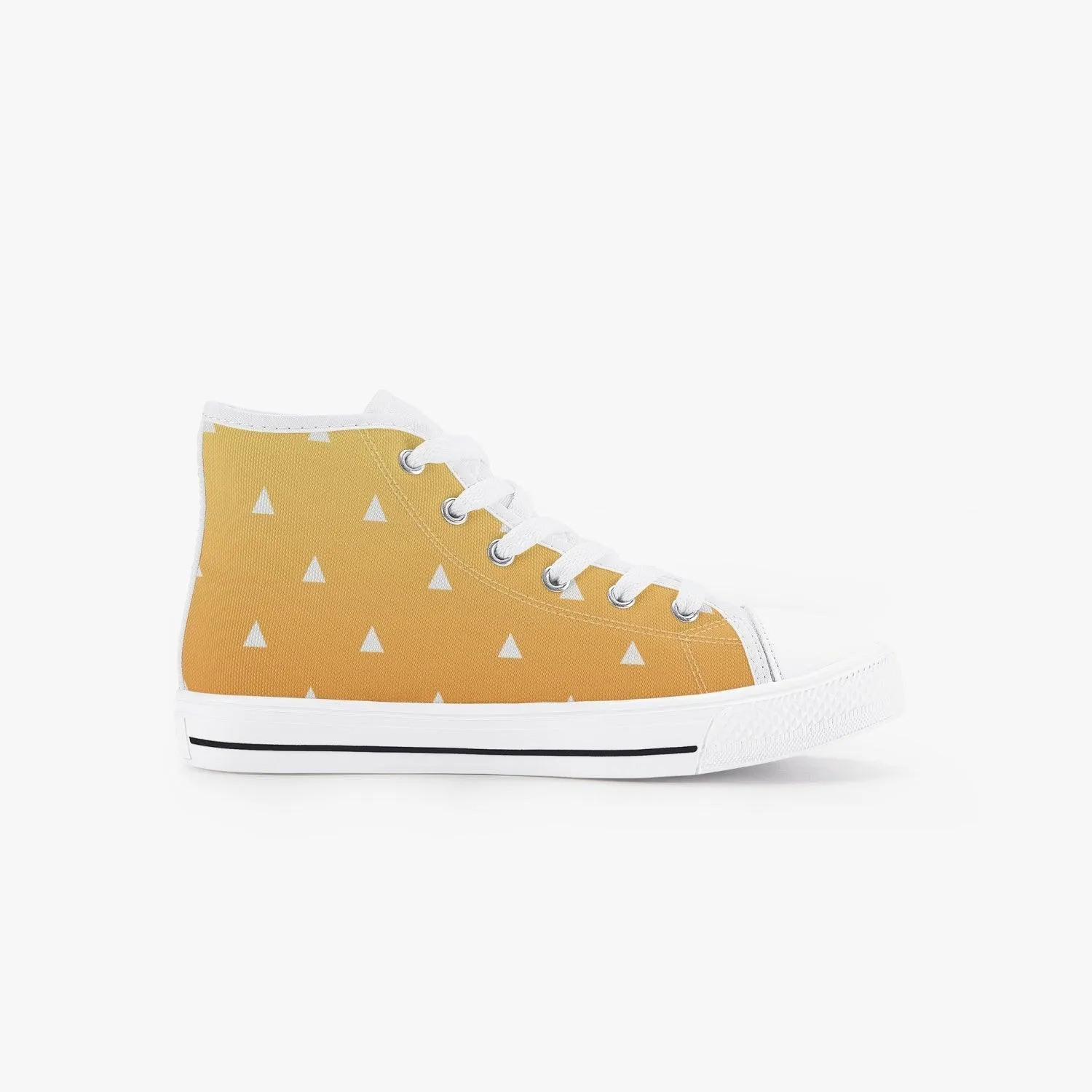 Demon Slayer Zenitsu Agatsuma Kid’s High-Top Canvas Anime Shoes