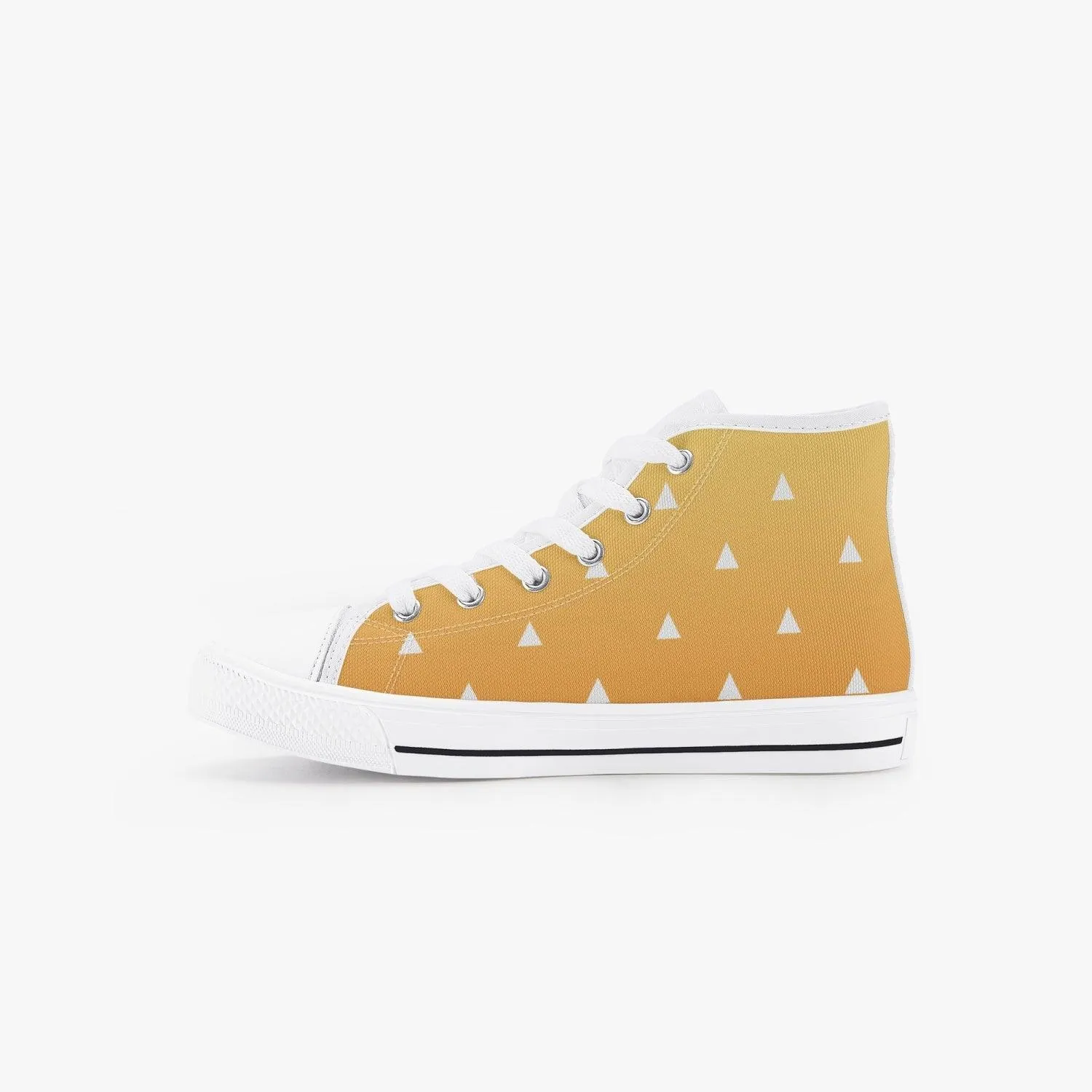 Demon Slayer Zenitsu Agatsuma Kid’s High-Top Canvas Anime Shoes