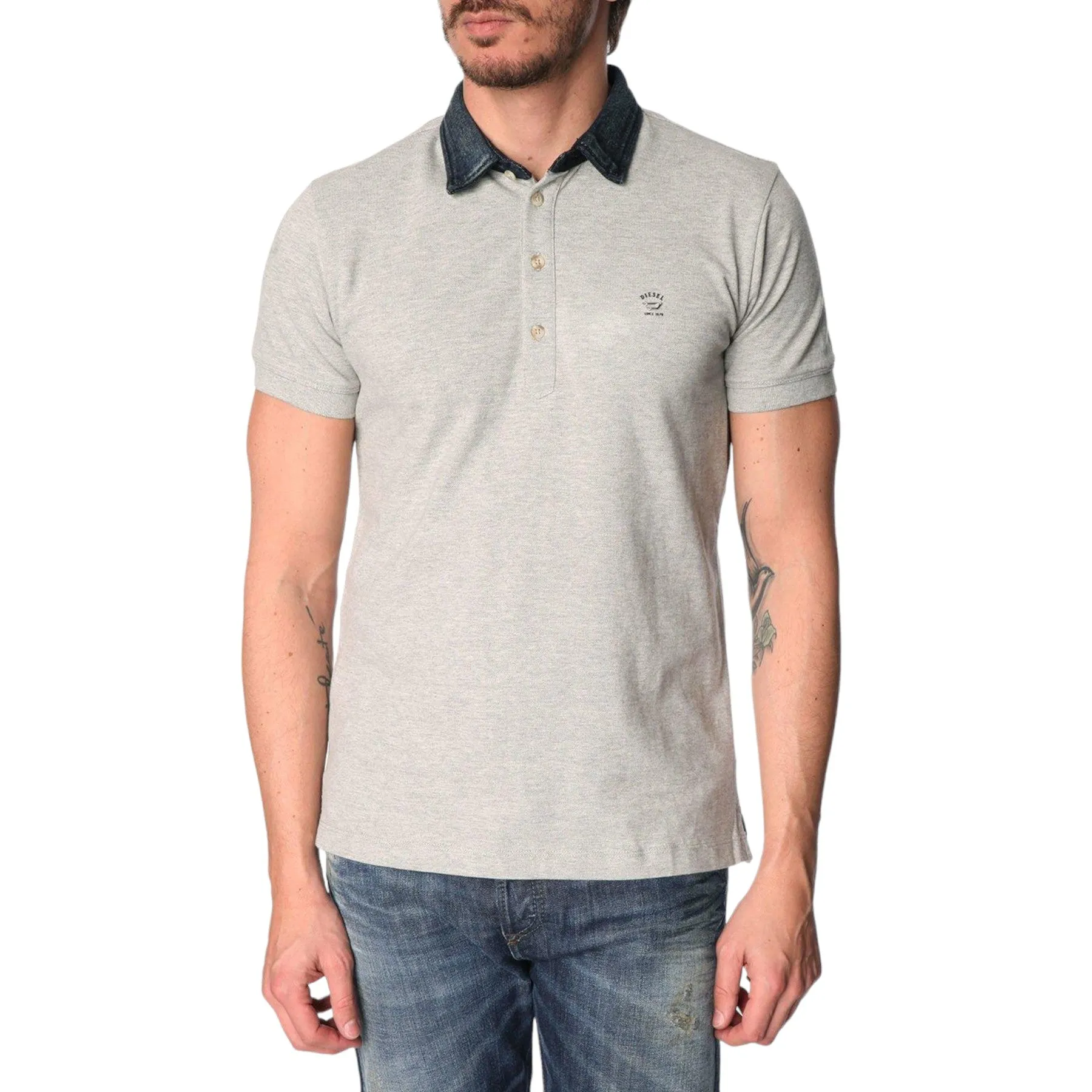 DIESEL T BASILEUS 0QAFM Mens Polo Shirt Classic Golf T-Shirt Casual Tee Cotton
