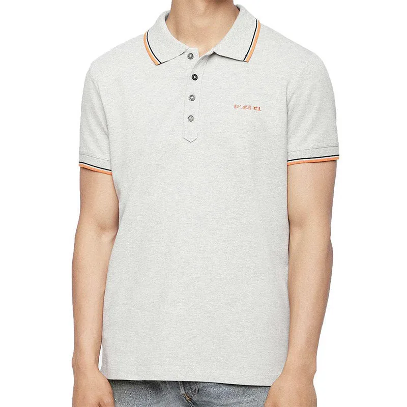 DIESEL T RANDY BROKEN Mens Polo T Shirts Short Sleeve Classic Cotton Golf Tee S