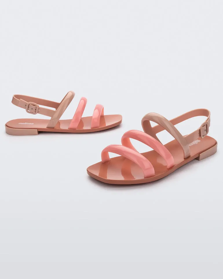 Essential Wave Sandal | Beige/Pink