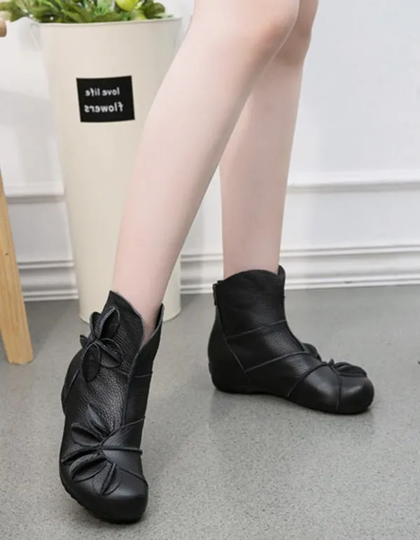 Ethnic Style Non-slip Handmade Leather Retro Boots