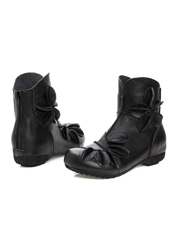 Ethnic Style Non-slip Handmade Leather Retro Boots