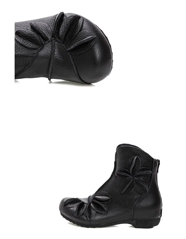 Ethnic Style Non-slip Handmade Leather Retro Boots