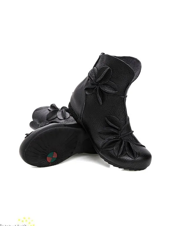 Ethnic Style Non-slip Handmade Leather Retro Boots
