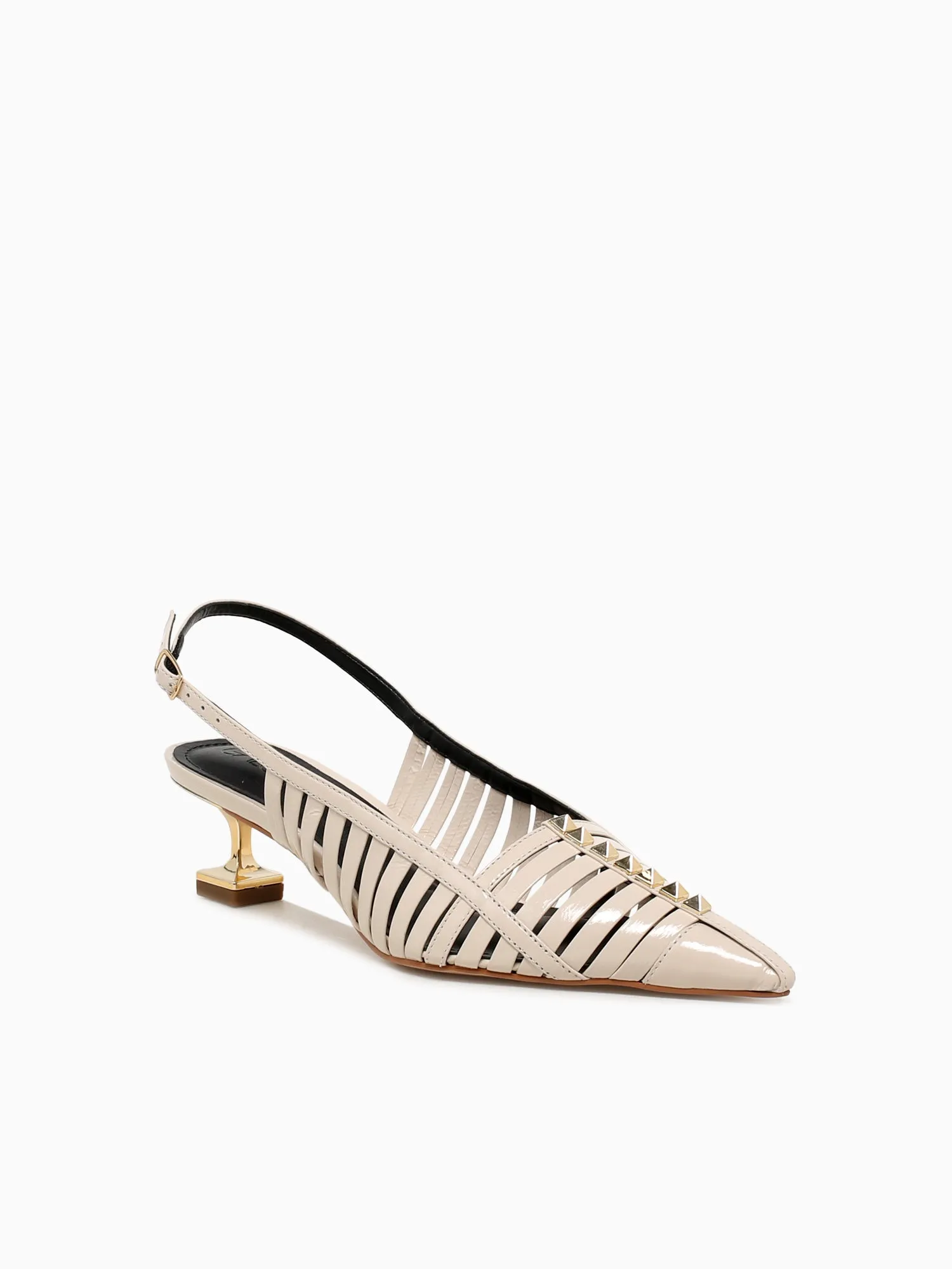 Fiorella  Off White Glossy Couro