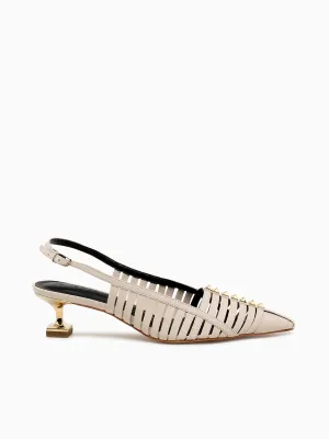 Fiorella  Off White Glossy Couro