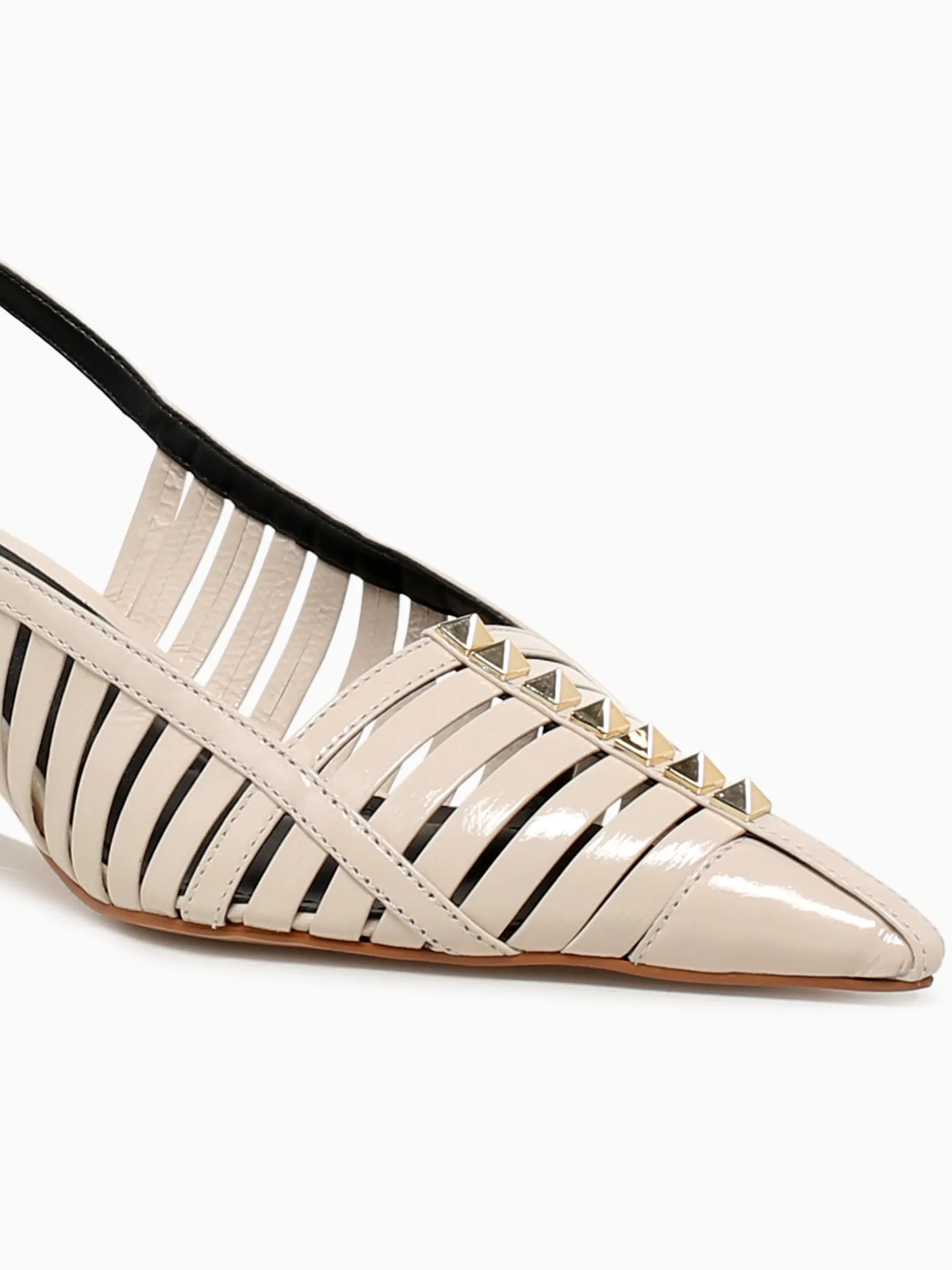 Fiorella  Off White Glossy Couro