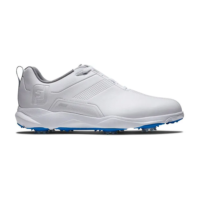 FOOTJOY Ecomfort Men's Spiked Shoes (White/Grey/Blue)