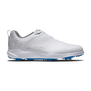 FOOTJOY Ecomfort Men's Spiked Shoes (White/Grey/Blue)
