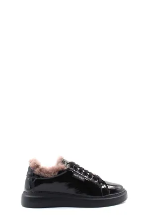 FST Genuine Leather Fur-lined Women's Casual Shoes 160KZA950 Black Patent - Cheltenham