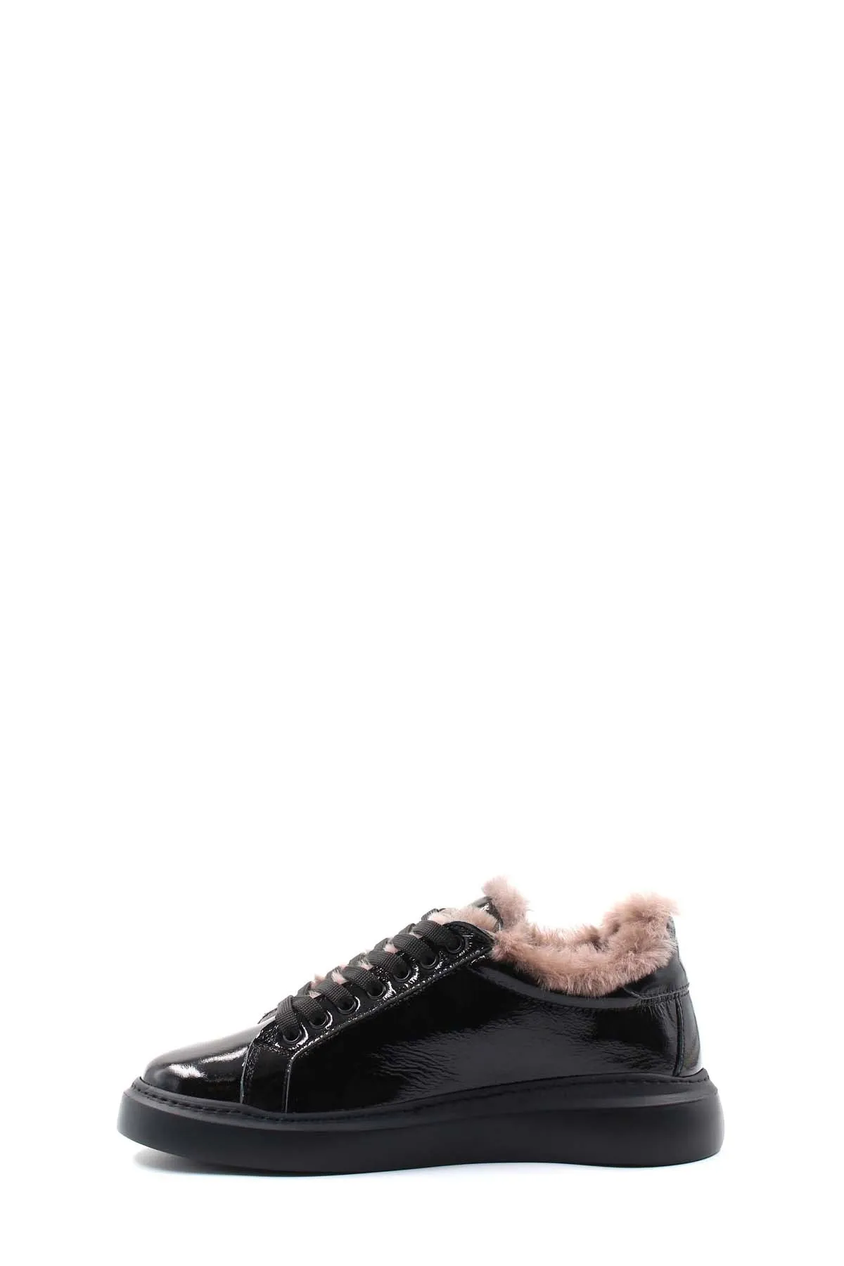 FST Genuine Leather Fur-lined Women's Casual Shoes 160KZA950 Black Patent - Cheltenham
