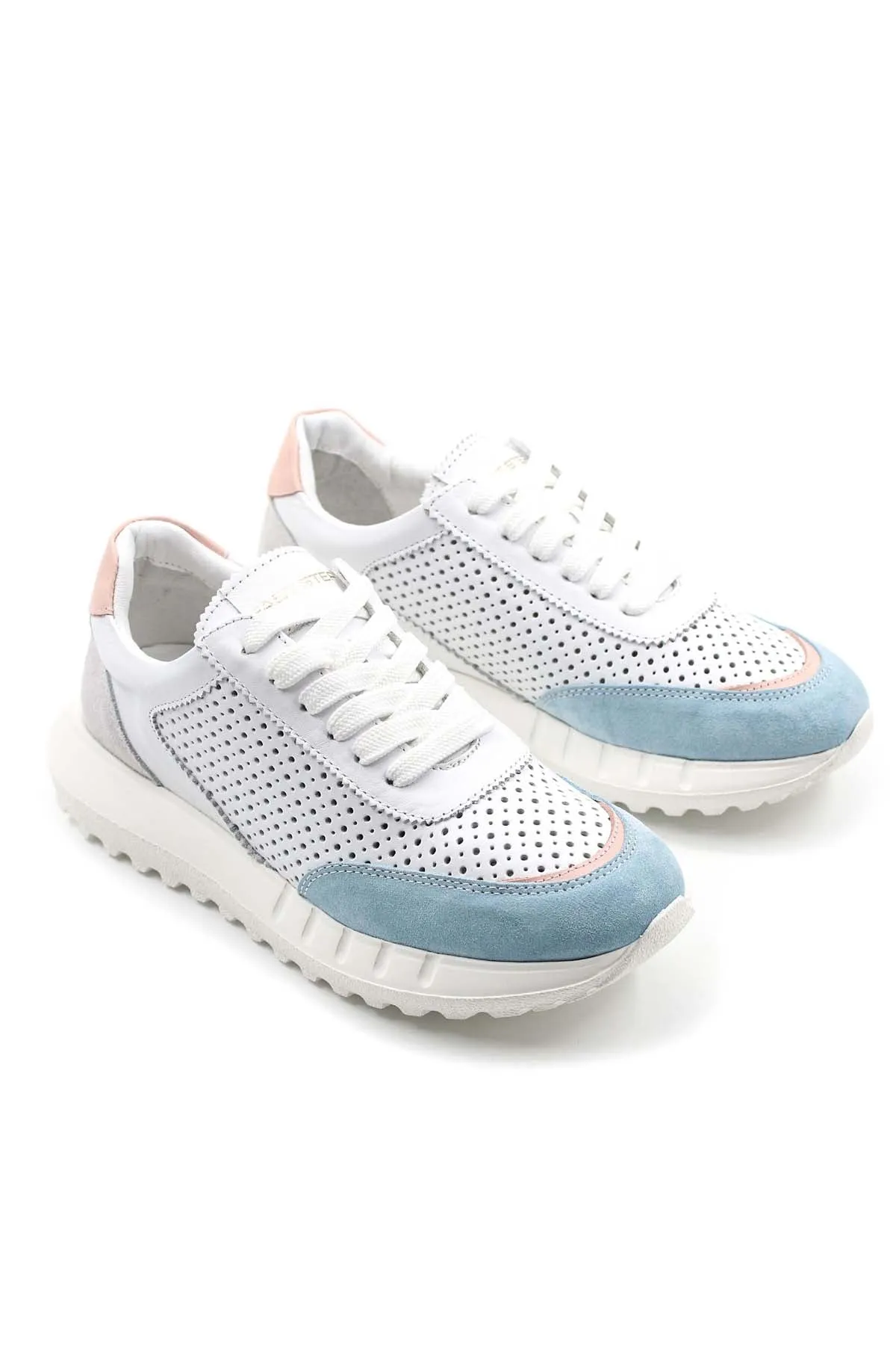 FST Genuine Leather Women's Casual Shoes 009ZA0329 White Denim - Drogheda