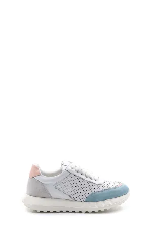 FST Genuine Leather Women's Casual Shoes 009ZA0329 White Denim - Drogheda