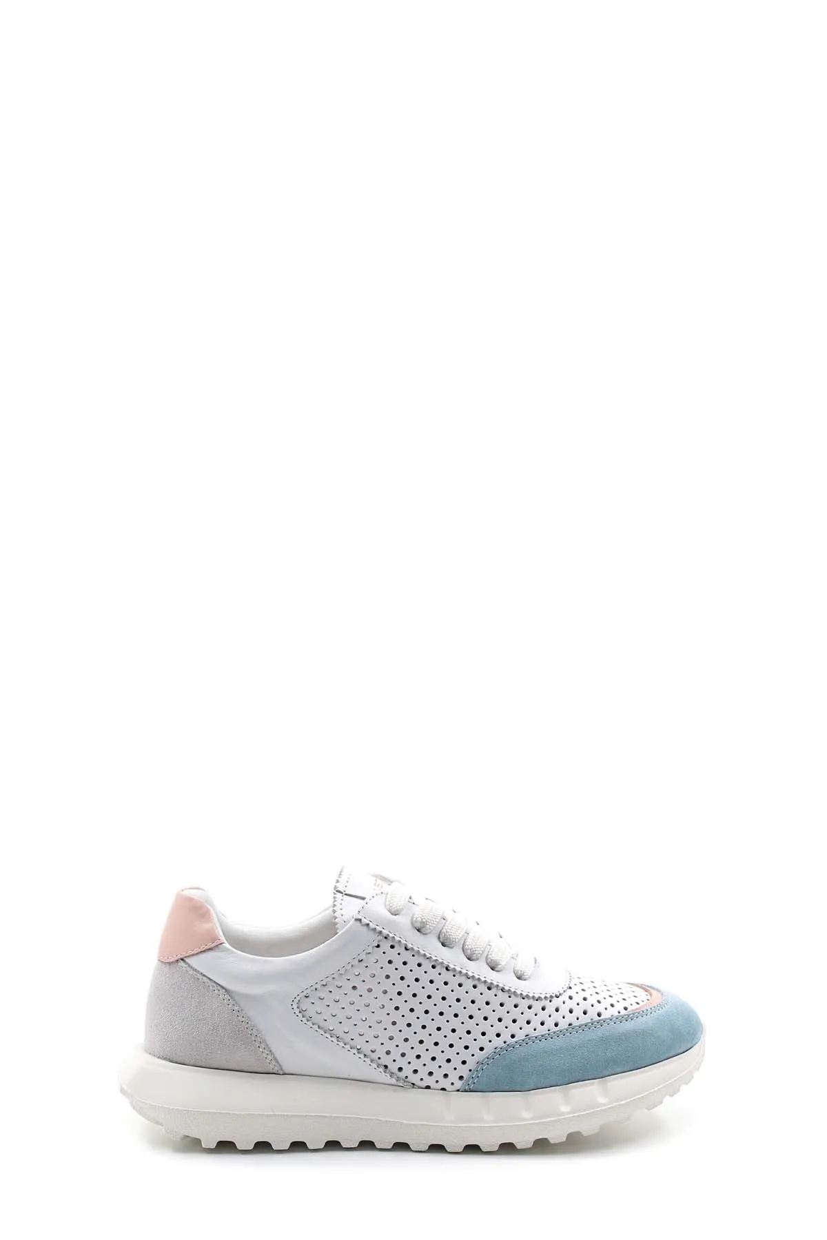 FST Genuine Leather Women's Casual Shoes 009ZA0329 White Denim - Drogheda