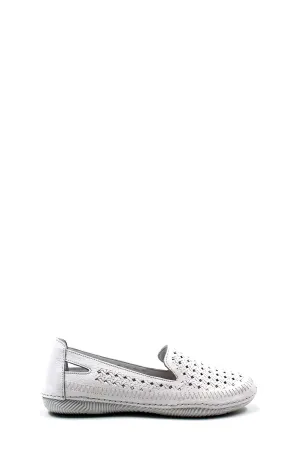 FST Genuine Leather Women's Casual Shoes 136ZA102 White - Frontera