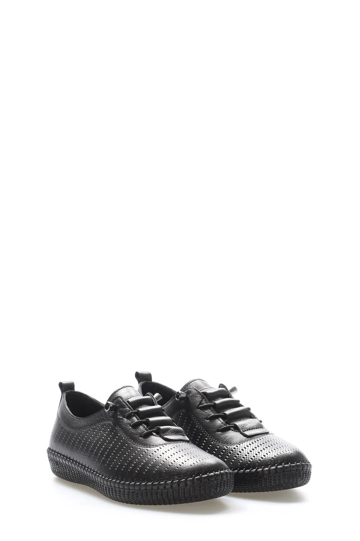 FST Genuine Leather Women's Casual Shoes 164ZA5028 Black - Worthing