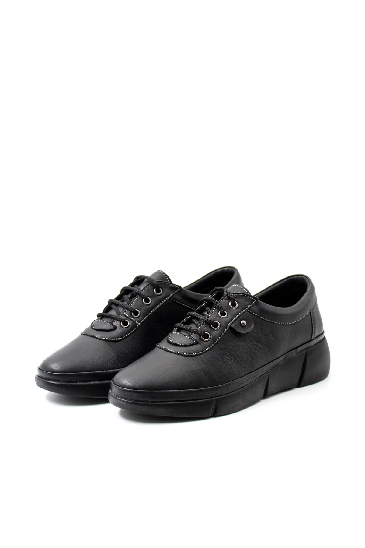 FST Genuine Leather Women's Casual Shoes 408ZA703 Black - Des Moines