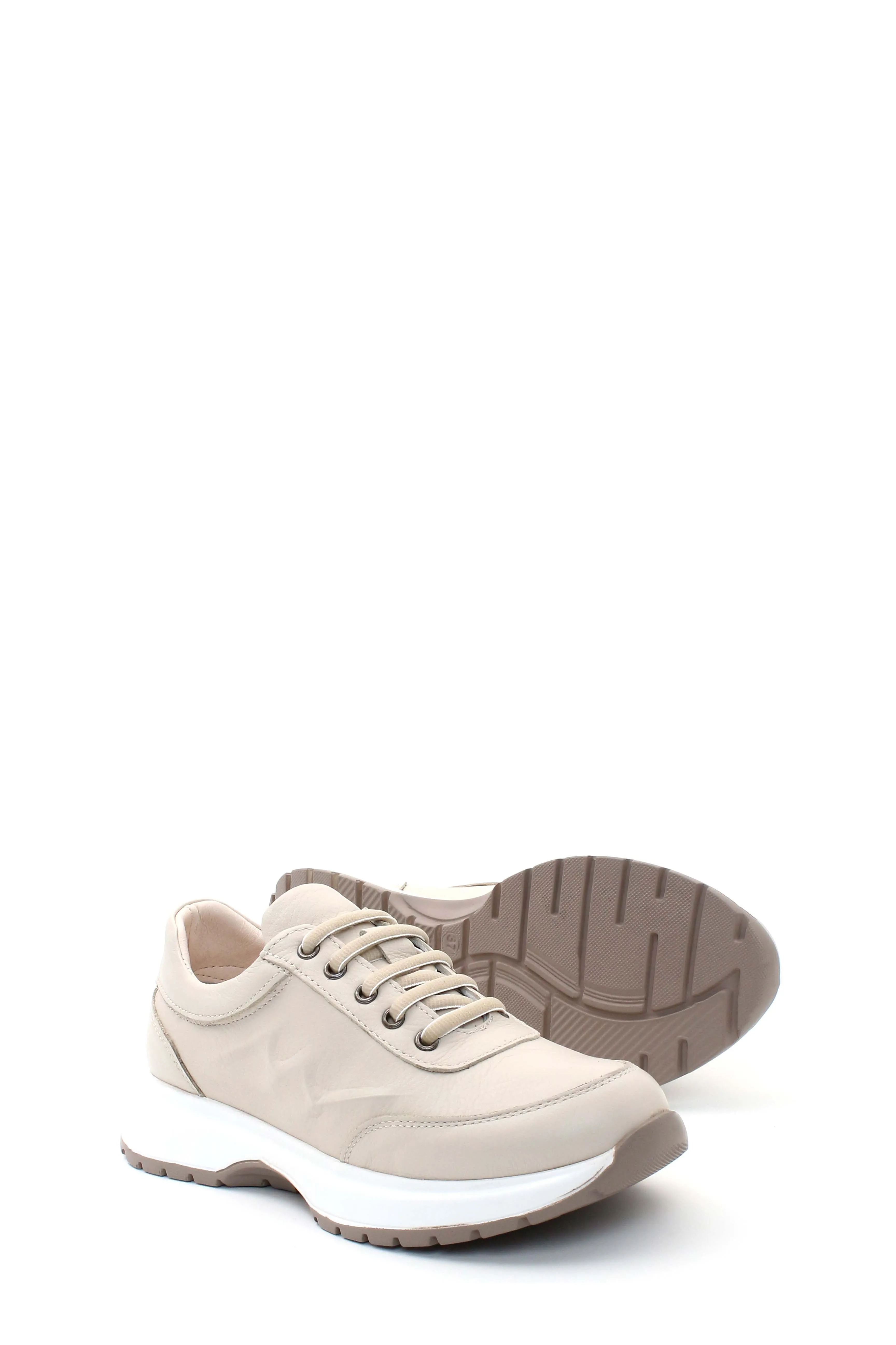 FST Genuine Leather Women's Casual Shoes 583ZA2486 Beige - Sint-Truiden