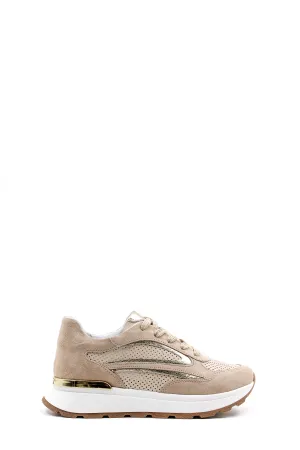 FST Genuine Leather Women's Casual Shoes 757ZA24049 Beige Gold - Oyster Bay