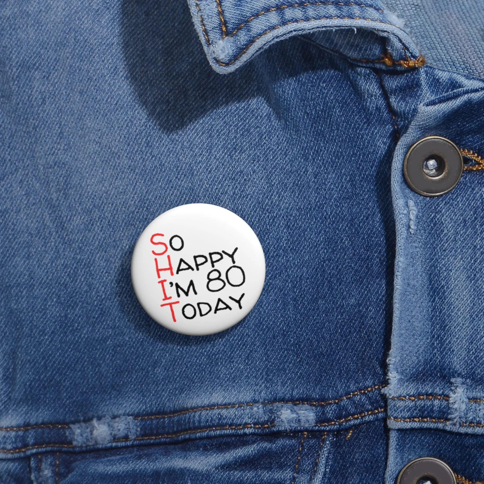 Funny Badge | So Happy I'm 80 Today |