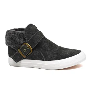 Furry Canvas W/ Buckle Sneakers