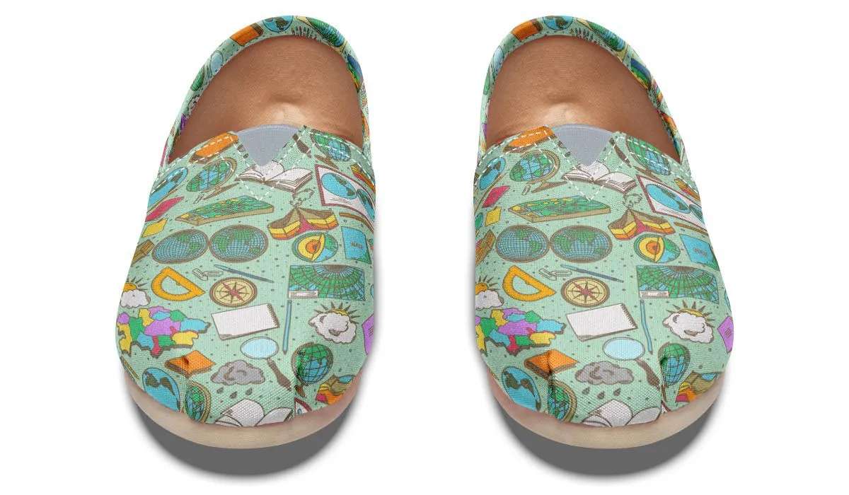 Geography Pattern Casual Shoes