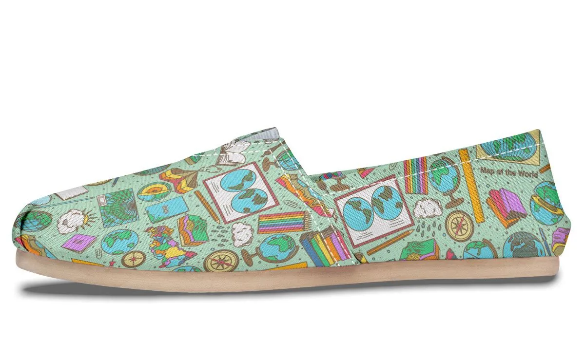 Geography Pattern Casual Shoes