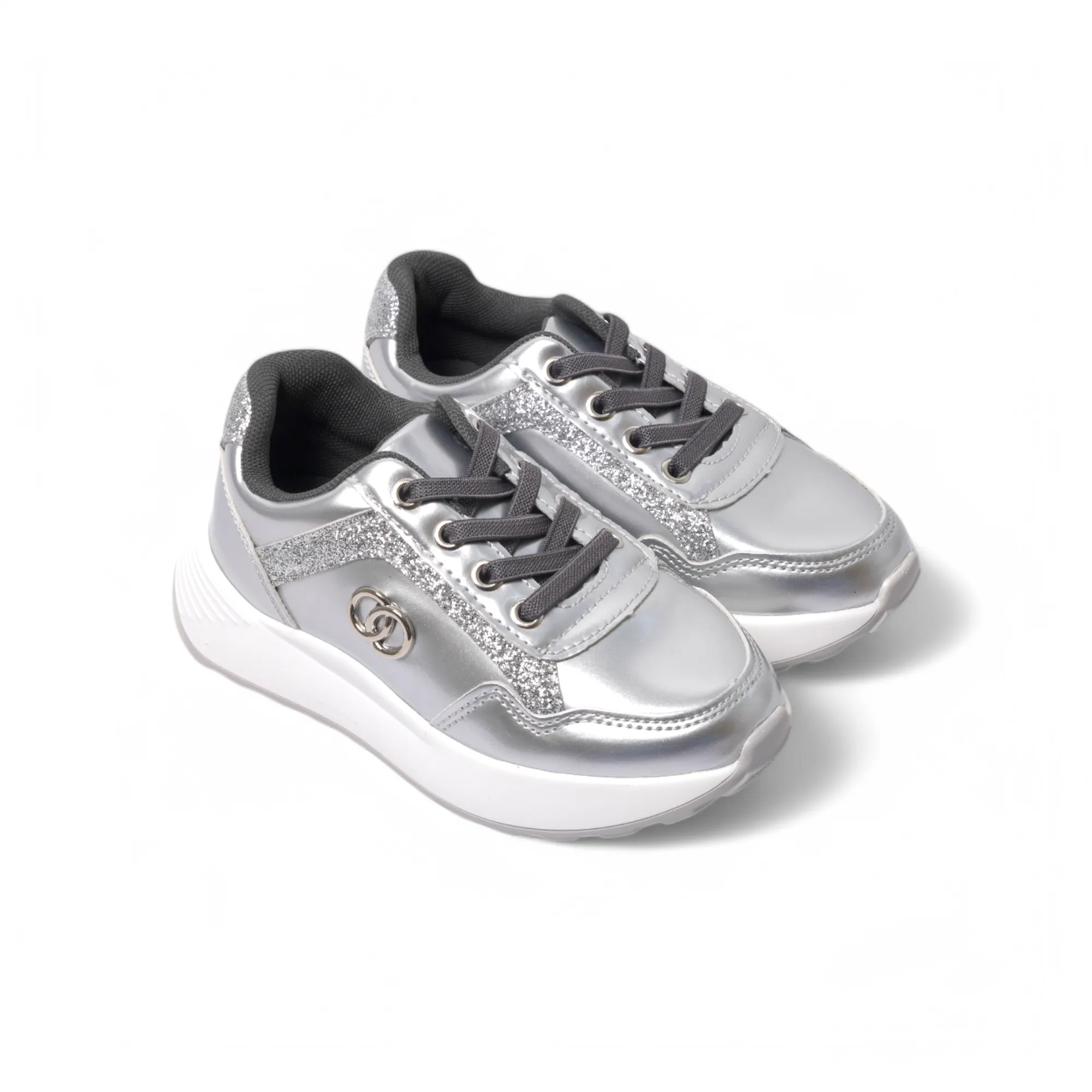Girls Silver Casual Shoes