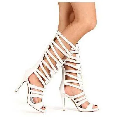Gladiators High Heel  Knee High Gladiator Sandals
