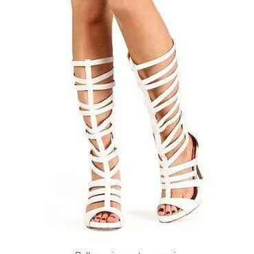 Gladiators High Heel  Knee High Gladiator Sandals