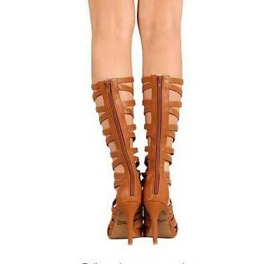 Gladiators High Heel  Knee High Gladiator Sandals