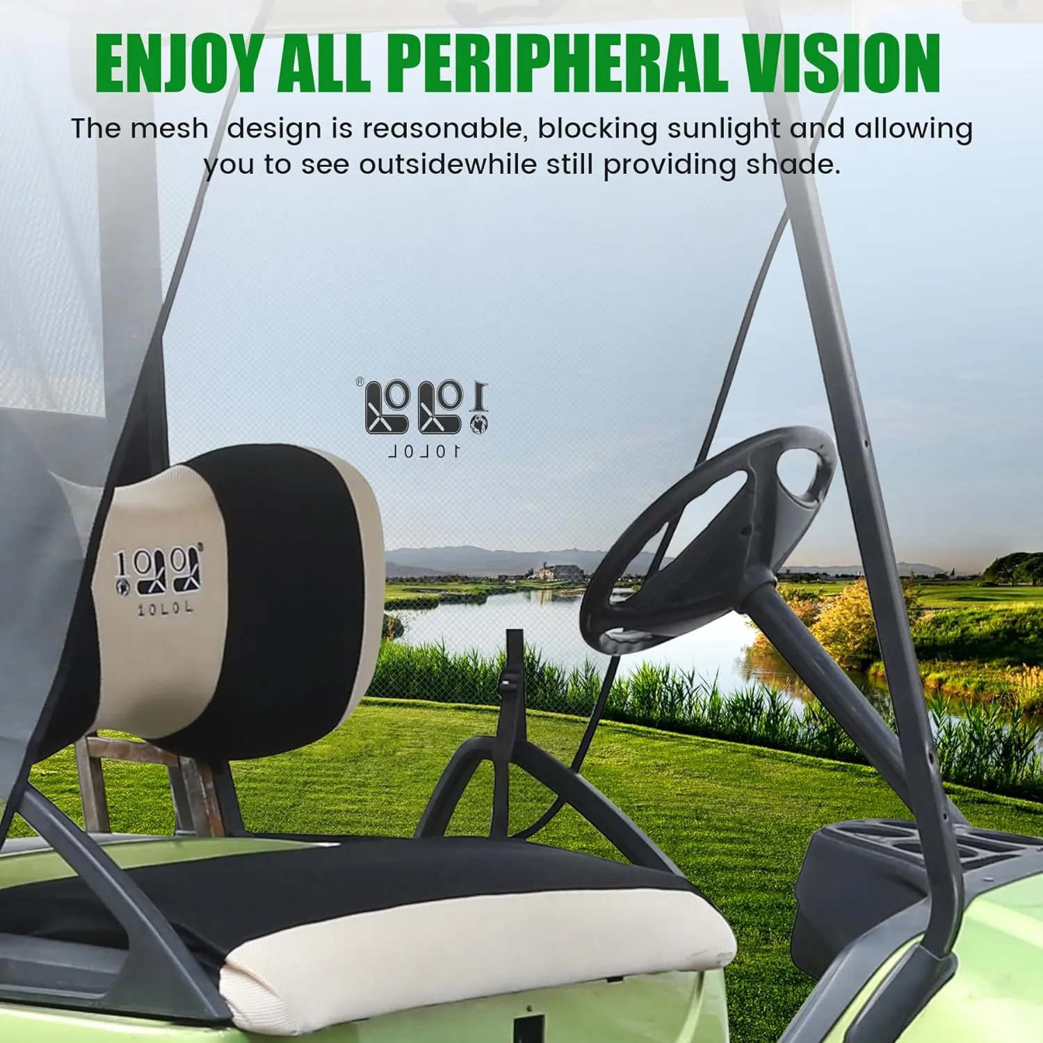 Golf Cart Sunshade Cover for Yamaha 2 Passenger G14 G16 G22 G29 Drive2 - 10L0L